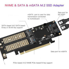 NGFF and MSATA SSD Adapter Card,M.2 NVME to PCIE/ M.2  SSD to  III/ MSATA to  Converter Express Card