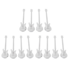 Guitar Coffee Teaspoons,12 Pcs Stainless Steel Musical Coffee Spoons Teaspoons Mixing Spoons Sugar Spoon(Silver)