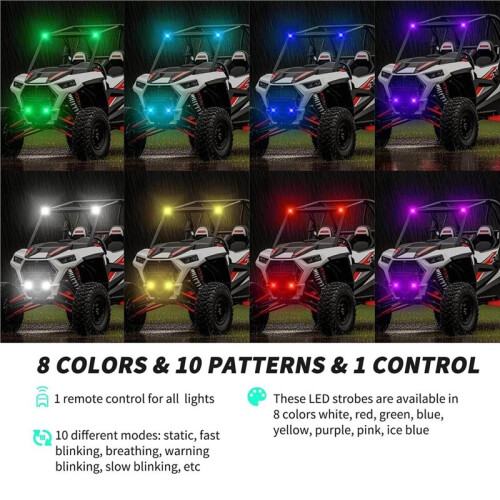 6Pcs Wireless LED Strobe Light for Drone Helicopters Motorcycle Remote Control Warning Light Indicator Light USB Charge 2