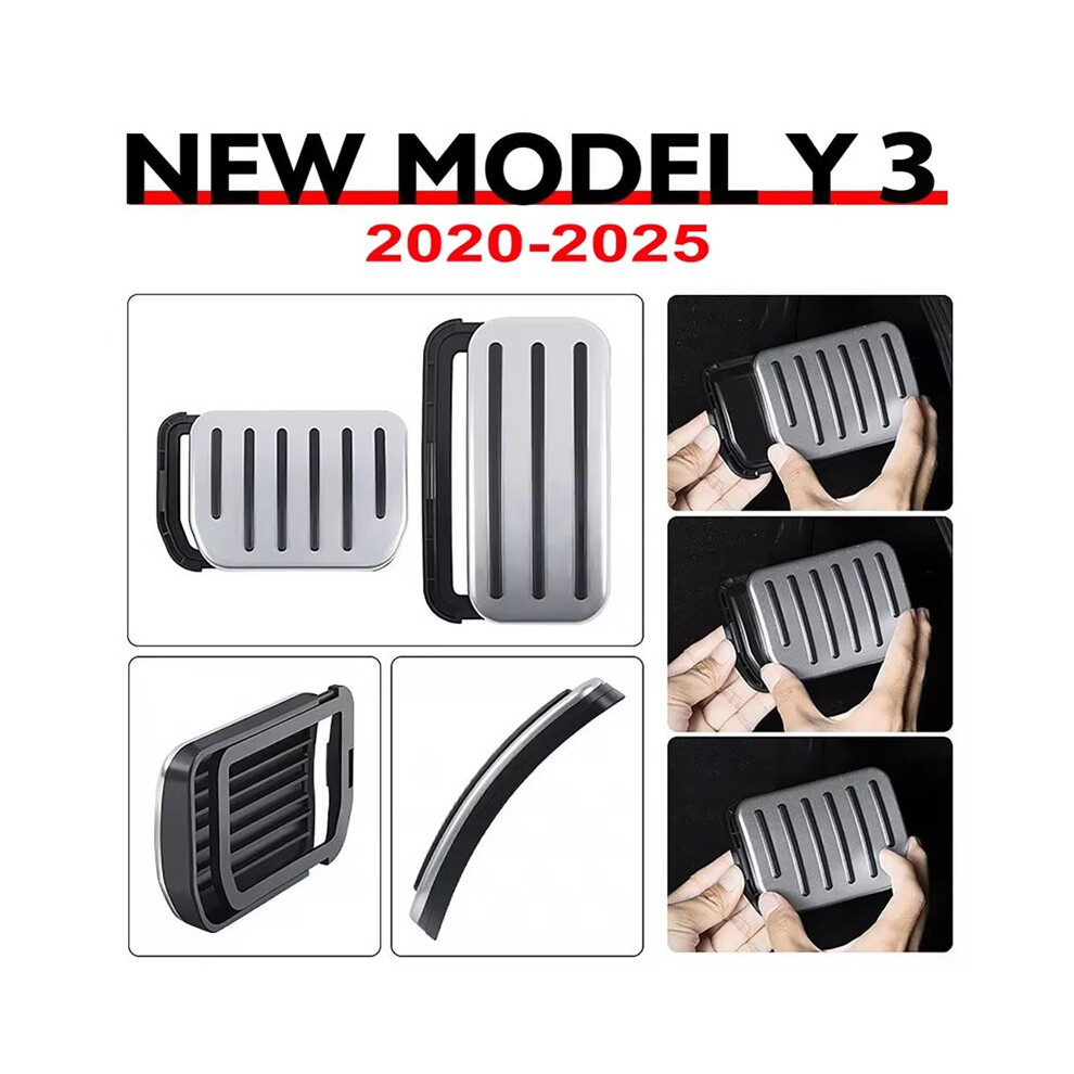 For New Model Y/Yl Pedals: Accelerator And Brake Pedals, For Metal Accelerator Pedal Foot Clips. 4714003528145