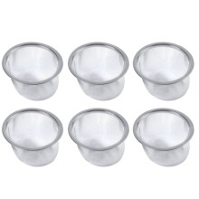 6X Teapot Diameter 80mm Metal Mesh Tea Leaf Spices Strainer Basket