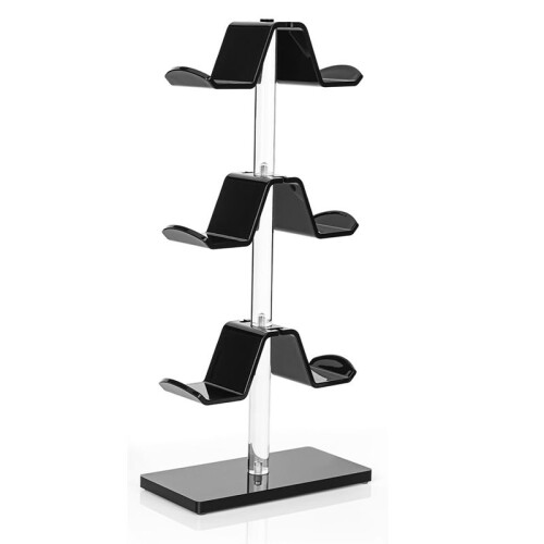 Controller Holder Headset Stand 3 Tier,Adjustable Acrylic Gaming Controller Stand for Universal Headsets and Controllers