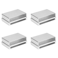 4X Disinfection Box 58-Hole Aluminum Alloy Dental Bur Box High Low Speed Mobile Grinding Box Bur Holder Bur Box-B