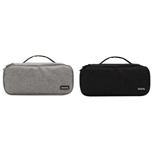 BOONA 2x Travel Storage Bag Multi-Function Storage Bag for Laptop Adapter,Power Bank,Data Cable,Charger,Gray & Black
