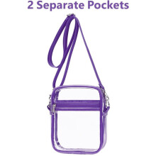 Clear Bag Stadium Approved, Clear Purse with Adjustable Shoulder Strap for Sports Outdoor,
