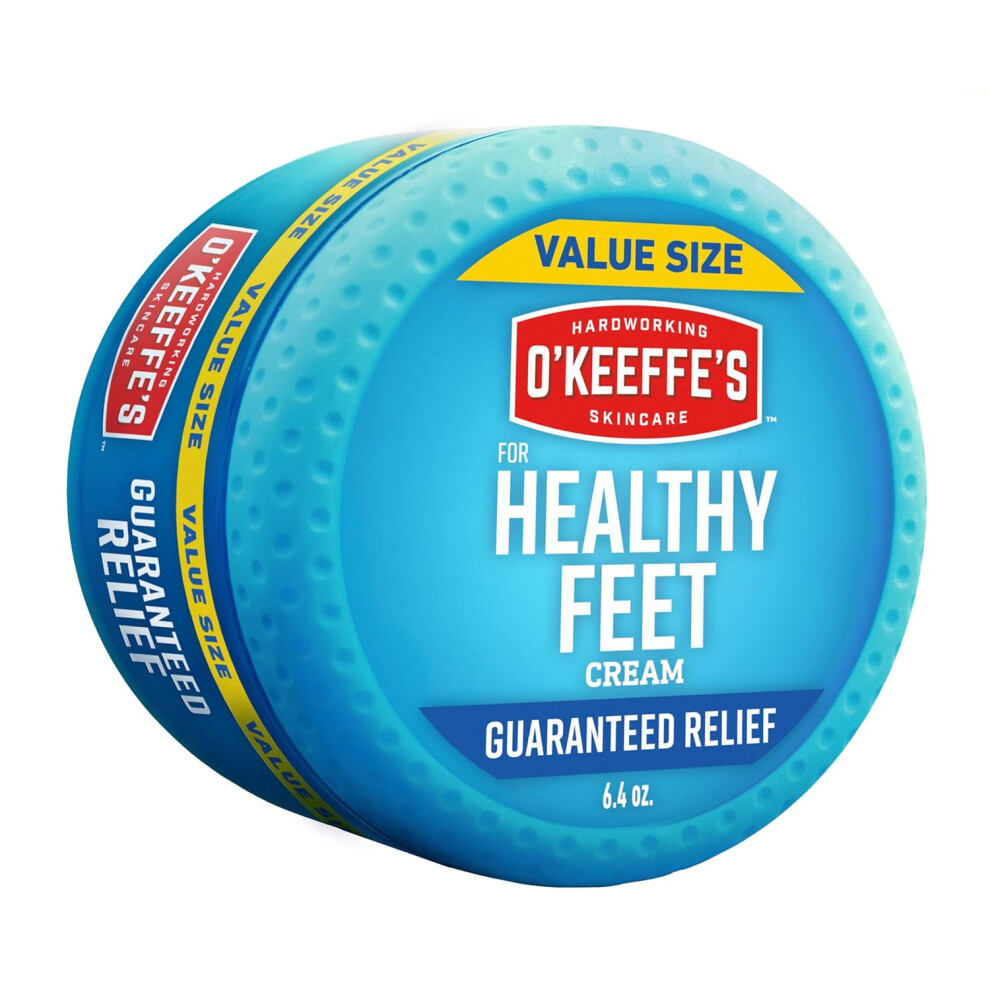 O'keeffe's For Healthy Feet Foot Cream - 6.4 Oz Jar (1 Pack) - Guaranteed Relief For Extremely Cracked, Dry Feet, Repairing Skincare