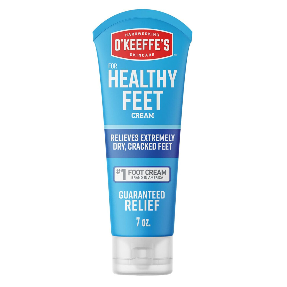 O'keeffe's For Healthy Feet Foot Cream - 7 Oz Tube (1 Pack) - Guaranteed Relief For Extremely Cracked, Dry Feet, Repairing Skincare