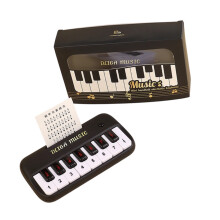 15 Key Pocket Size Piano Toy Safe Plastic Electric-Black