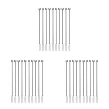 30PZ Swizzle Sticks Metal - Agitatori per Caffe' Cocktail Miscelazione In Acciaio Inox per Succo di Vino 7.5 Pollici, Confezione da 10 Pezzi