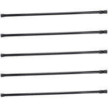 5X Extendable Telescopic Spring Loaded Net Voile Tension Curtain Rail Pole Rods,70 - 120cm,Nero