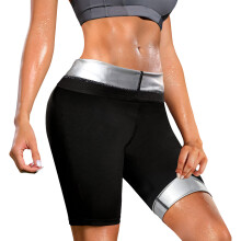 Compressietrainingsshorts voor dames Antislipontwerp-Zilver S