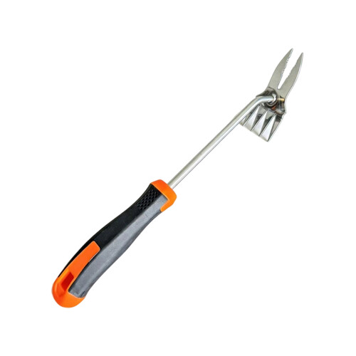 Outil de désherbage robuste en acier inoxydable, avec-Orange