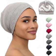 (Light Gray) Bonnet Silk Bonnet For Sleeping Satin Bonnet Hair Bonnets Black Women Silk Sleep [jkw]