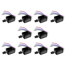10Pc Régulateur de Vitesse Du Moteur 12V/24V 10 A Commutateur de Contrôleur de Vitesse Du Moteur pour Le Contrôle de Chauffage Du Ventilateur de