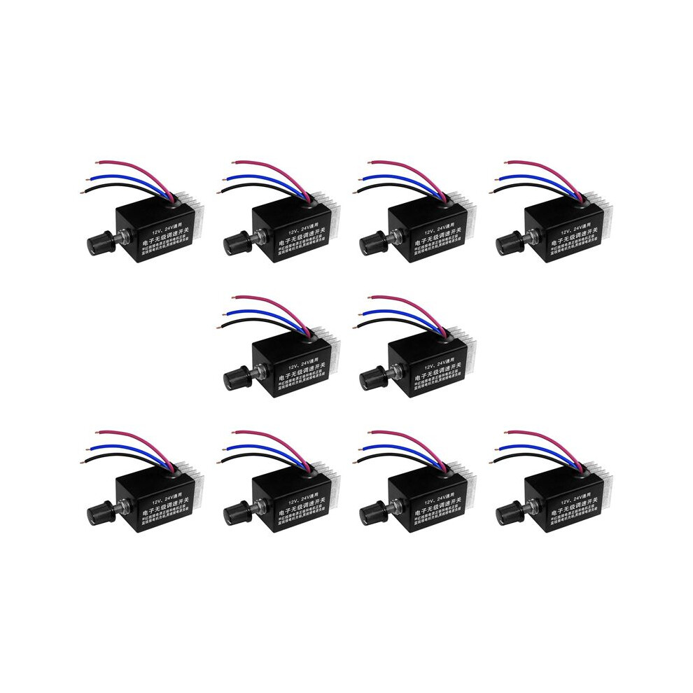 10Pc Motor Speed Regulator 12V/24V 10 A Motor Speed Controller For Car Truck Fan Heater Control 4713018038762