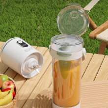 Portable Blender, 600ml USB Rechargeable Personal Juicer Cup with 12 Blades, for Smoothies, Shakes & Ice Crushing