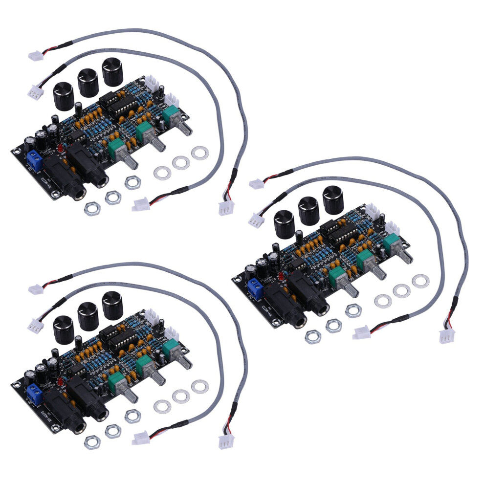 3X Pt2399 Digital Microphone Amplifier Board Reverberation Karaoke Reverb Amplifier Ne5532 Pre-Amplifier Tone Board 4713404040645