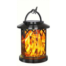 Boundbreed Upgraded Flickering Flame Solar Lantern Outdoor Waterproof Light