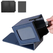 Premium Synthetic Material Storage Box Having Display-Navy Blue