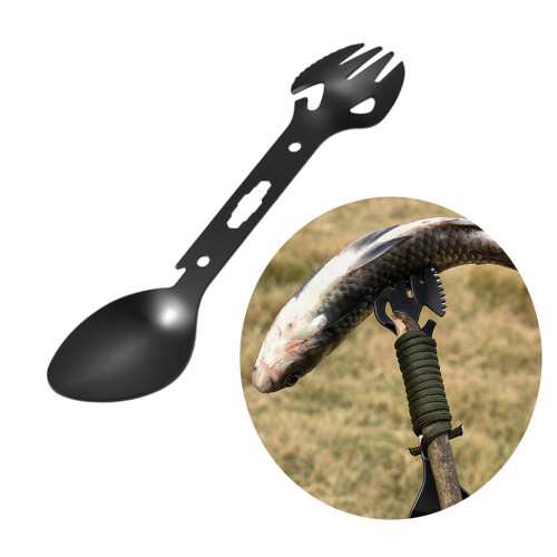 6-in-1-Utility-Edelstahl-Göffel, Löffel,-Schwarz 2 2