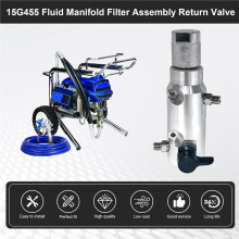 5G455 Flüssigkeitsfilterverteiler für 390/395/490/495/595 Rücklaufventilpumpenbaugruppe Airless-Lackiergerät, Ersetzt 15G455 287167