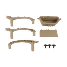 4Pcs Car Inner Door Armrest Panel Door Pull Handle Set Inner Door Handrail for  X3 X4 F25 F26 2010-2016 (Cream Color)