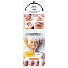 20 W 16 Zoll U-Förmige LED-Halbmond-Schönheitslampe Ring Augenbrauen-Tattoo Schönheitssalon Wimpernverlängerungslampe Schwarz US-Stecker