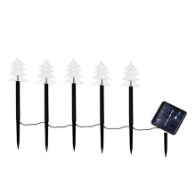 Luci di Natale per Esterni, Luci Solari per Vialetti di Natale, Set di 5 Luci di Natale Impermeabili per Vialetti da Giardino