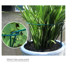 16 Pcs Plant Support Stakes Ring Cage Metal Garden Plant Stake Green Half Round Plant Support Ring Large Plant Supports