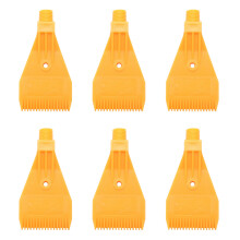 6X 1/4BSP Male Thread ABS Single Hole Air Blow Off Flat Jet Nozzle Yellow