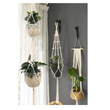 Planta Colgante Colgador de Plantas Hecho A Mano Maceta Maceta Colgador Decoración de Pared Patio Jardín Macetero Colgante Cesta Colgante
