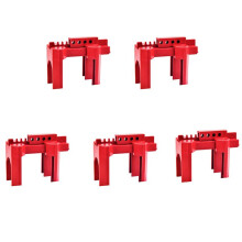 5X Valve Locking, Adjustable Valve Locking Device, Small, for 1/2Inch-2-1/2Inch Outer Pipe Diameter, Red