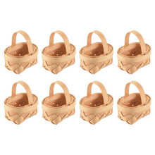 8PCS Woven Baskets with Handles for Party Favors Crafts Decor Photo Prop