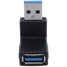 90 gradi USB 3.0 A maschio a femmina M / F di spina connettore nero