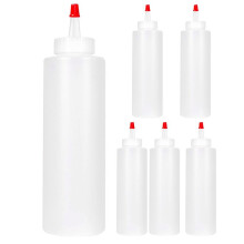 6PC Squeeze Squirt GewüRz Flaschen für Saucen 16 Unzen Perfekte BehäLter für Ketchup, BBQ, Saucen, Sirup