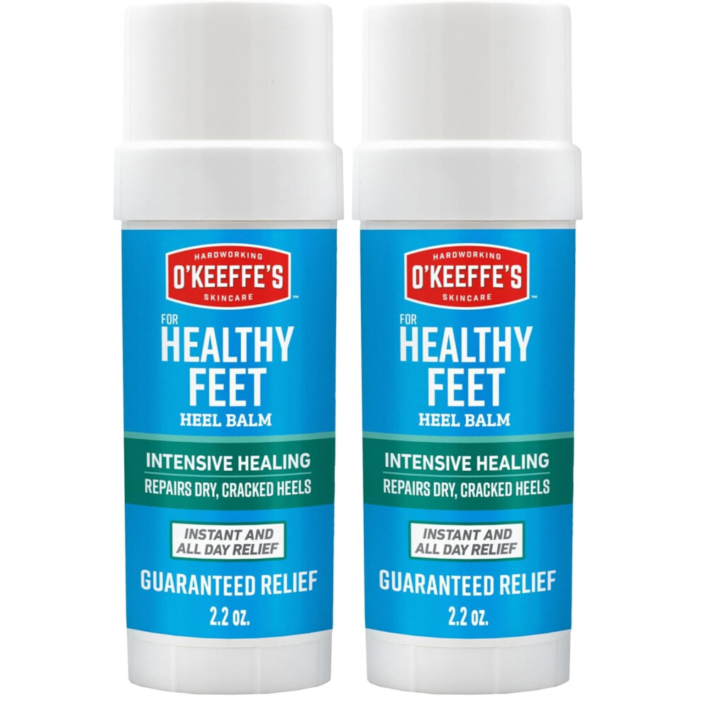 O'keeffe's For Healthy Feet Intensive Healing Balm; Guaranteed Relief For Extremely Dry; Cracked Feet; 2.2Oz Balm Stick, (Pack Of 2)