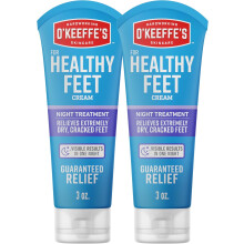 O'Keeffe's for Healthy Feet Night Treatment Foot Cream - 3 oz Tube (2 Pack) - Guaranteed Overnight Relief for Extremely Cracked, Dry Feet