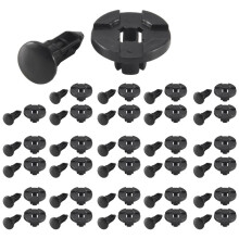 30 Stueck Kunststoff Teile 8 mm Schwarzes Loch Bumper Niet Clip Verschluss