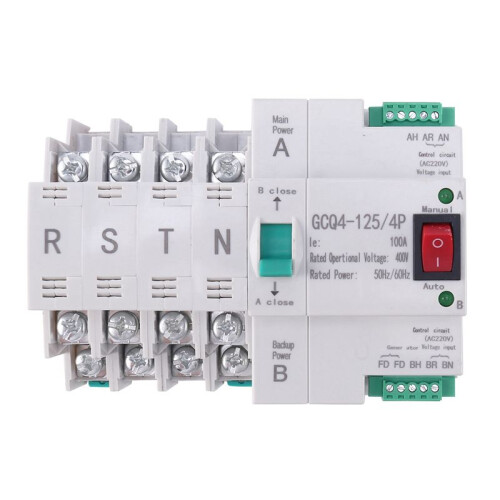 6X MCB Type Dual Power Automatic Transfer  4P 100A ATS Circuit Breaker Electrical 1