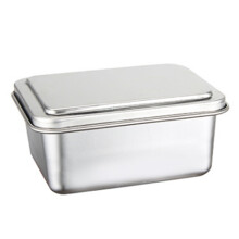 Stainless Steel Fresh-Keeping Box Storage Box with Lid Food Storage Box Cooking Ingredient Packaging Box, B