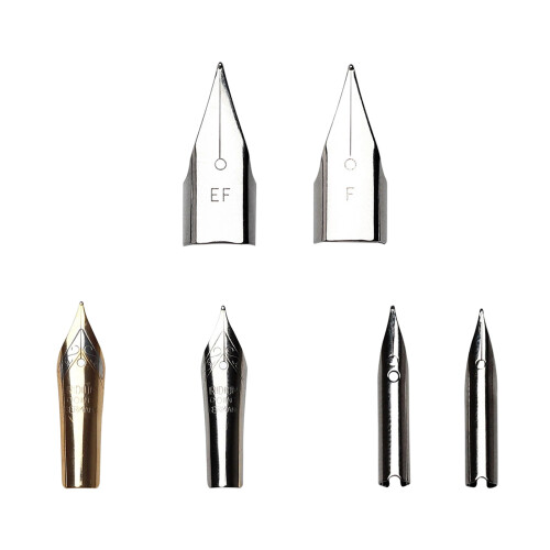 10Pcs Metal Fountain Pen Replacement Tip-Dark tip 0.38 1