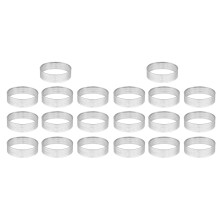 20Pcs 4.5cm Round Stainless Perforated Seamless Tart Ring Quiche Ring Tart Pan Pie Tart Ring with Hole Tart Shell Ring