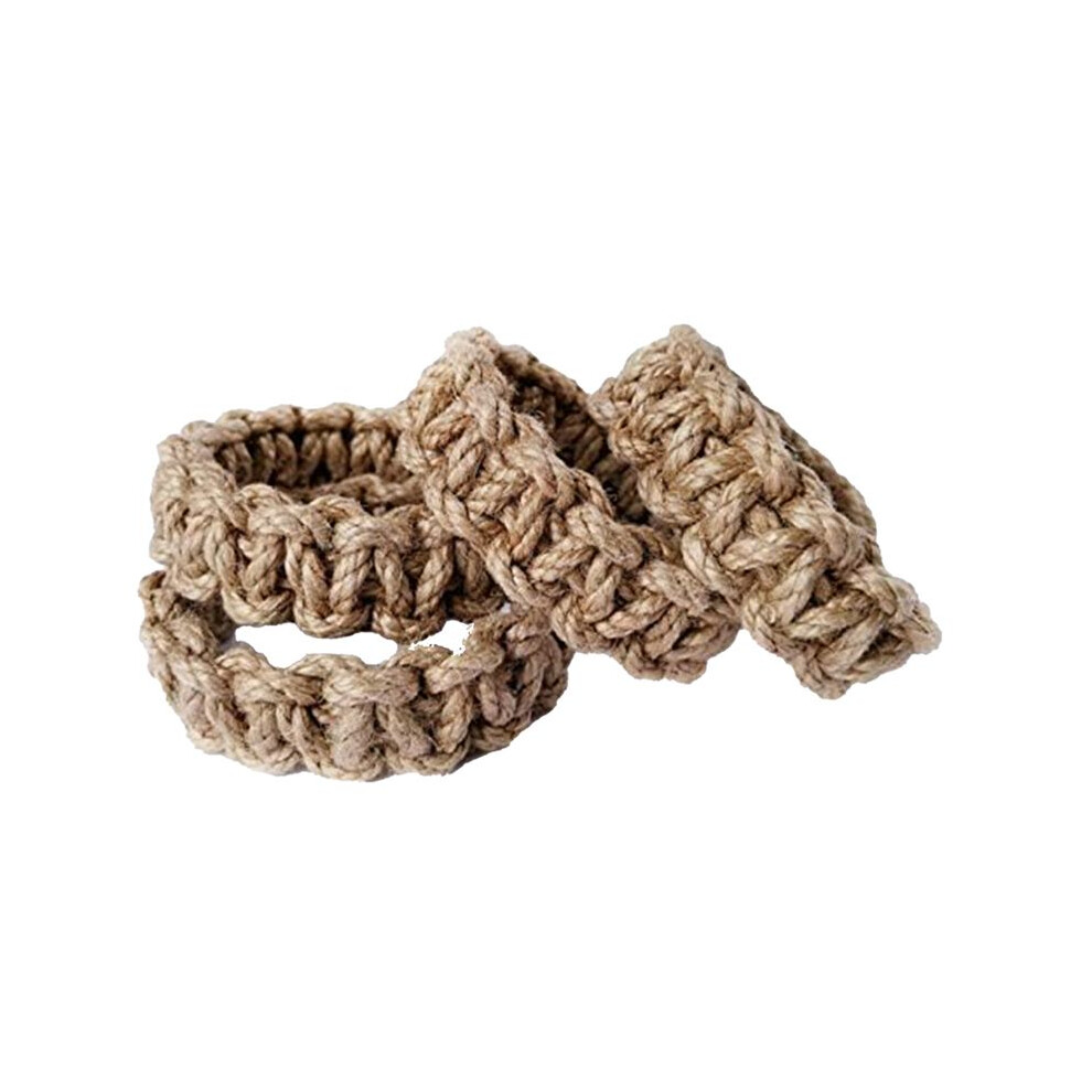 4Pcs Braided Curtain Tiebacks for Drapes, Rustic Curtain Holdbacks, Handmade Curtain Ties for Sheer/Light Weight Drapes