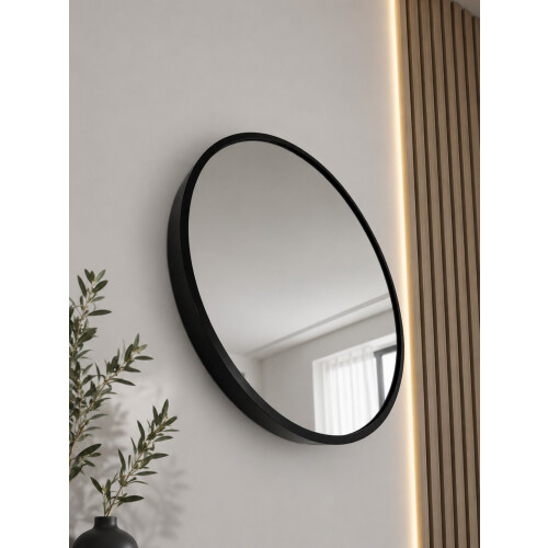 Spot On Dealz 40cm Round Mirror Circle Wall Mount Black