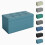 MCC Foldable Storage Ottoman Bench with Lid, Large Storage Chest, Space Saving Seating & Storage Solution, 76 × 38 × 38 cm, TEAL 1