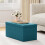 MCC Foldable Storage Ottoman Bench with Lid, Large Storage Chest, Space Saving Seating & Storage Solution, 76 × 38 × 38 cm, TEAL 2