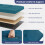 MCC Foldable Storage Ottoman Bench with Lid, Large Storage Chest, Space Saving Seating & Storage Solution, 76 × 38 × 38 cm, TEAL 7