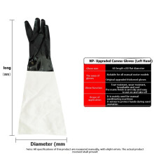 1 Paar Spezialhandschuhe für Sandstrahlmaschinen: Extra Lange, Extra Dicke, Rutschfeste und Abriebfeste Gummihandschuhe