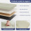 MCC Foldable Storage Ottoman Bench with Lid, Large Storage Chest, Space Saving Seating & Storage Solution, 76 × 38 × 38 cm, BEIGE 4
