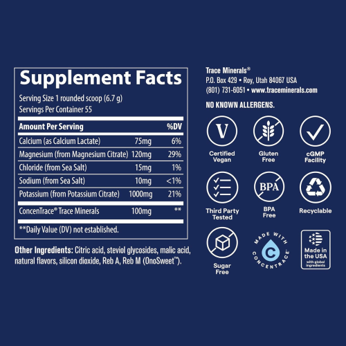 Trace Minerals Æ, Κέτο Ηλεκτρολύτης Πώδες, Without Sugar, Λεμόνι Λιμέν, 11.6 oz (330 g) 2
